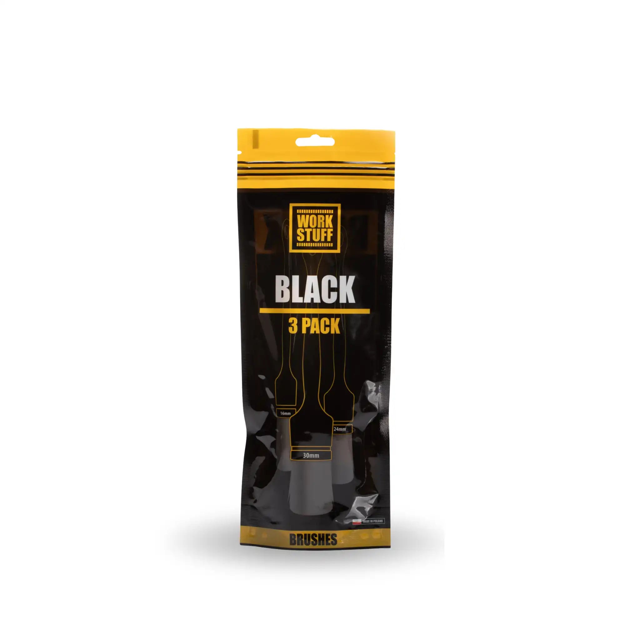 DETAILING BRUSH BLACK 3 PACK- WORK STUFF