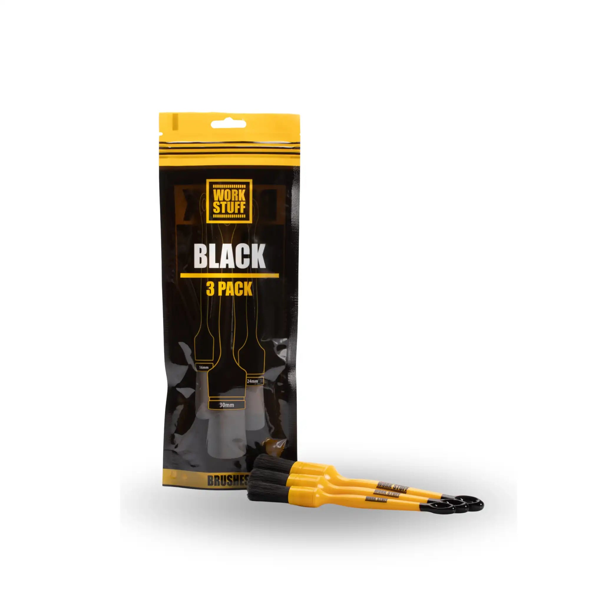 detailing brush black 3 pack | detailing brush set | work stuff