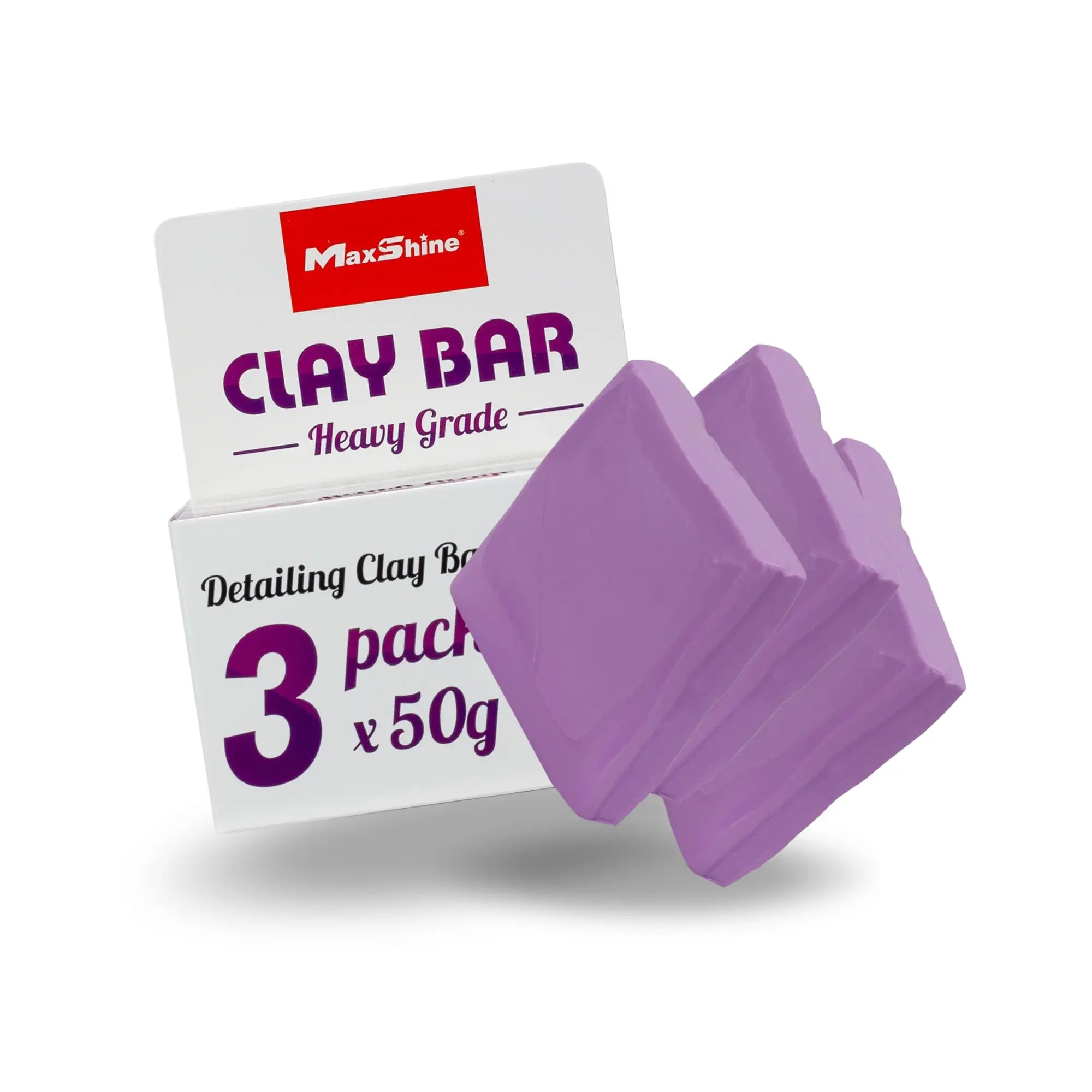 MAXSHINE CLAY BAR 3 PACK PURPLE HEAVY