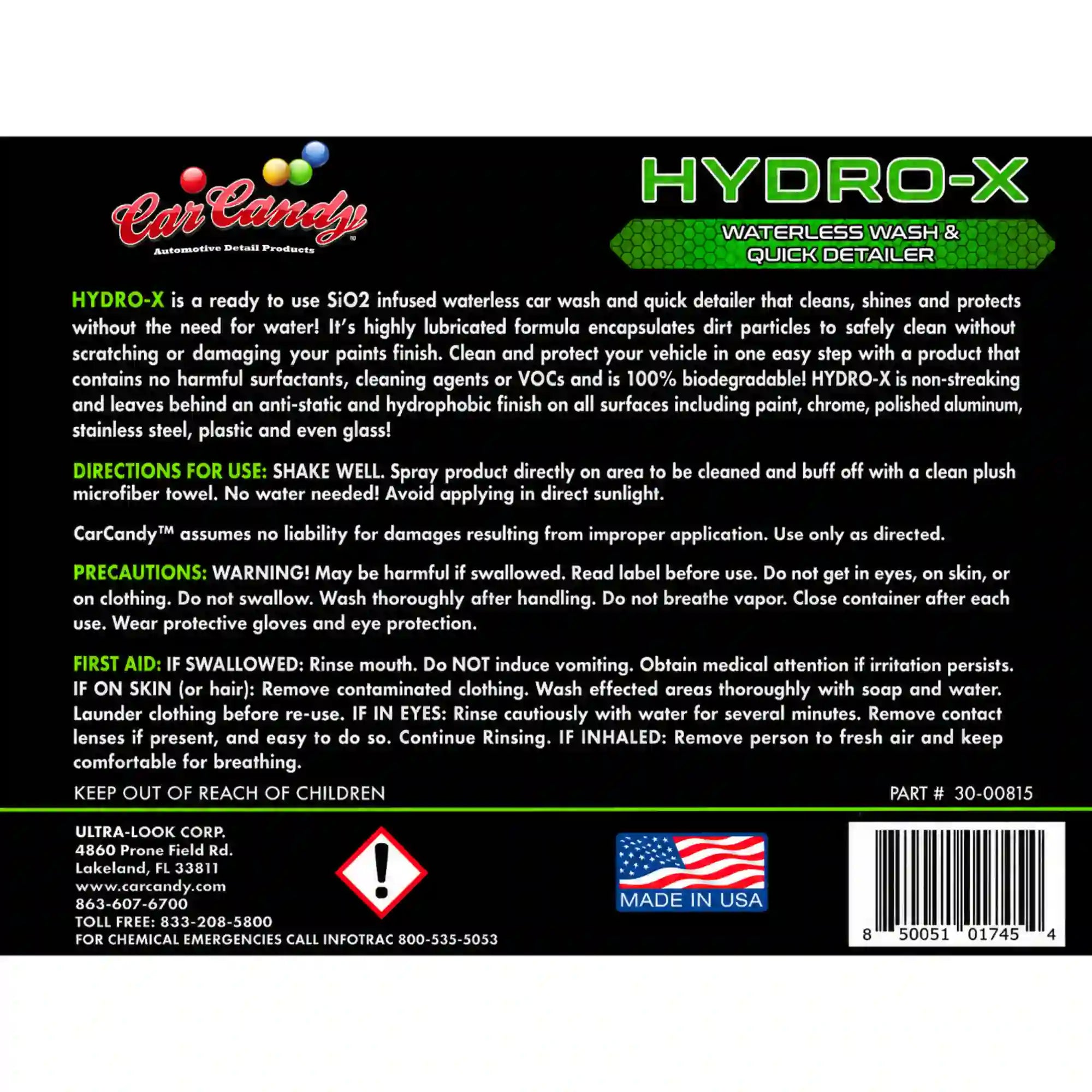 hydro-x gal | waterless car wash | car candy
