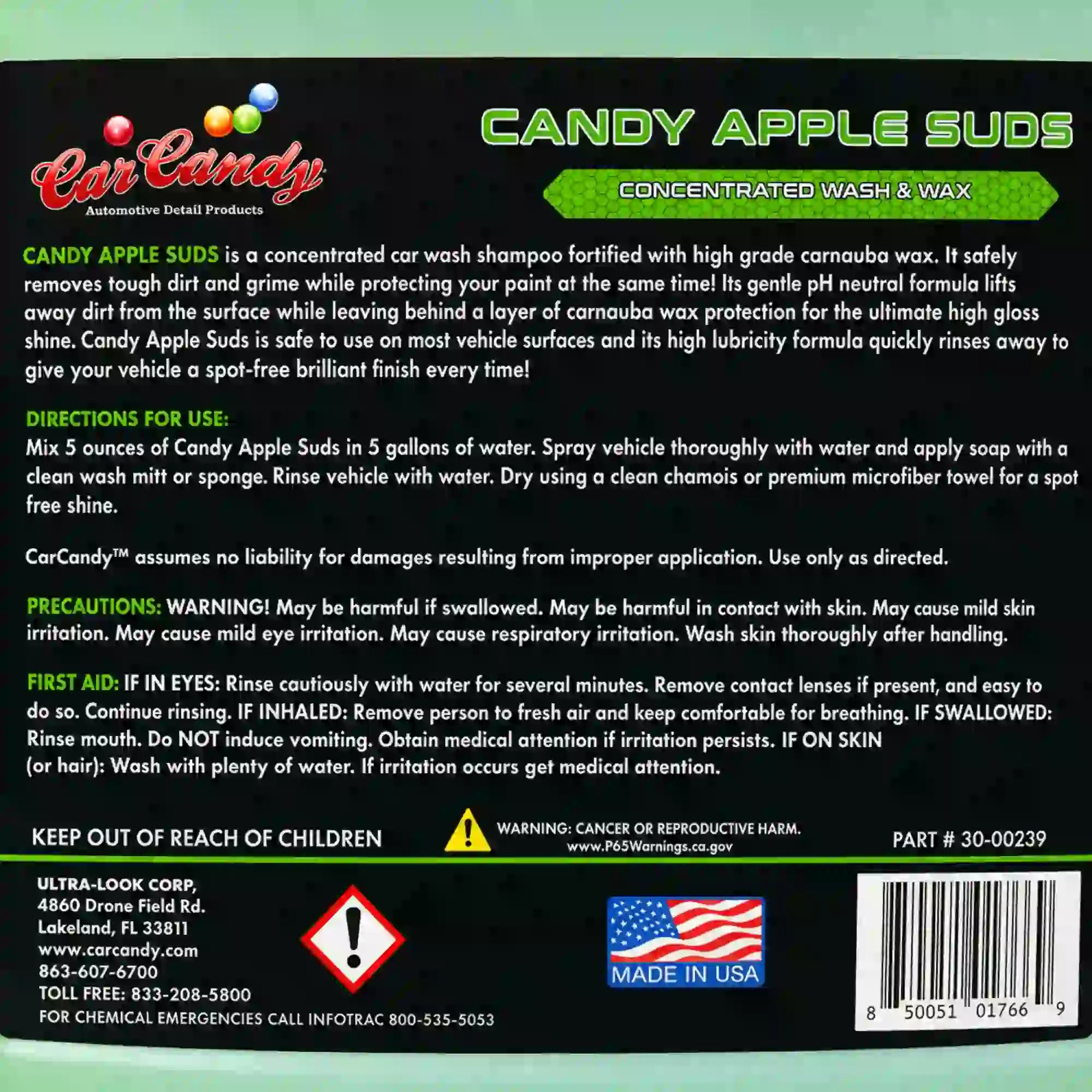 Candy apple suds wash n wax gal | wash and wax soap | car candy