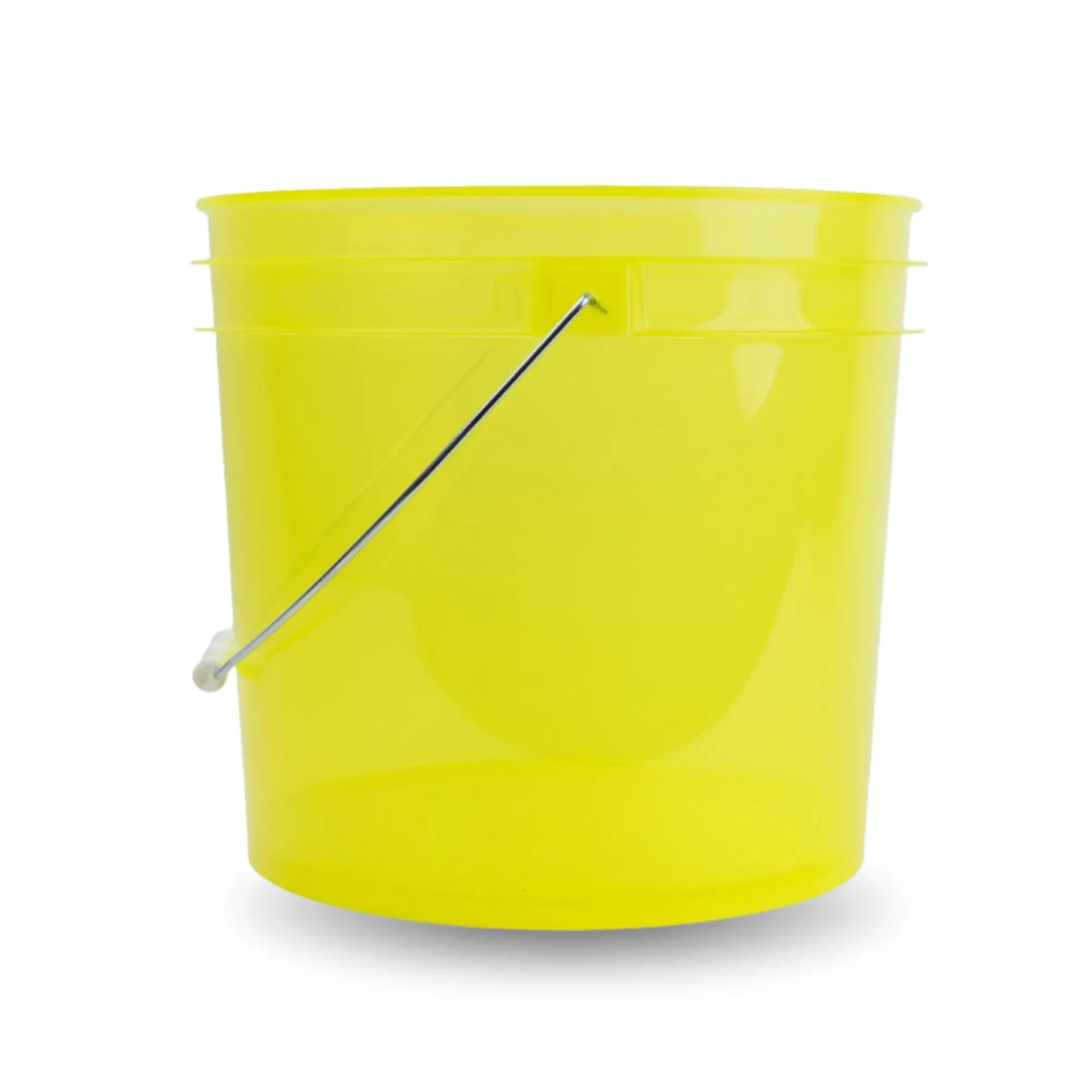 CLEAR YELLOW PLASTIC BUCKET 3.5 GAL