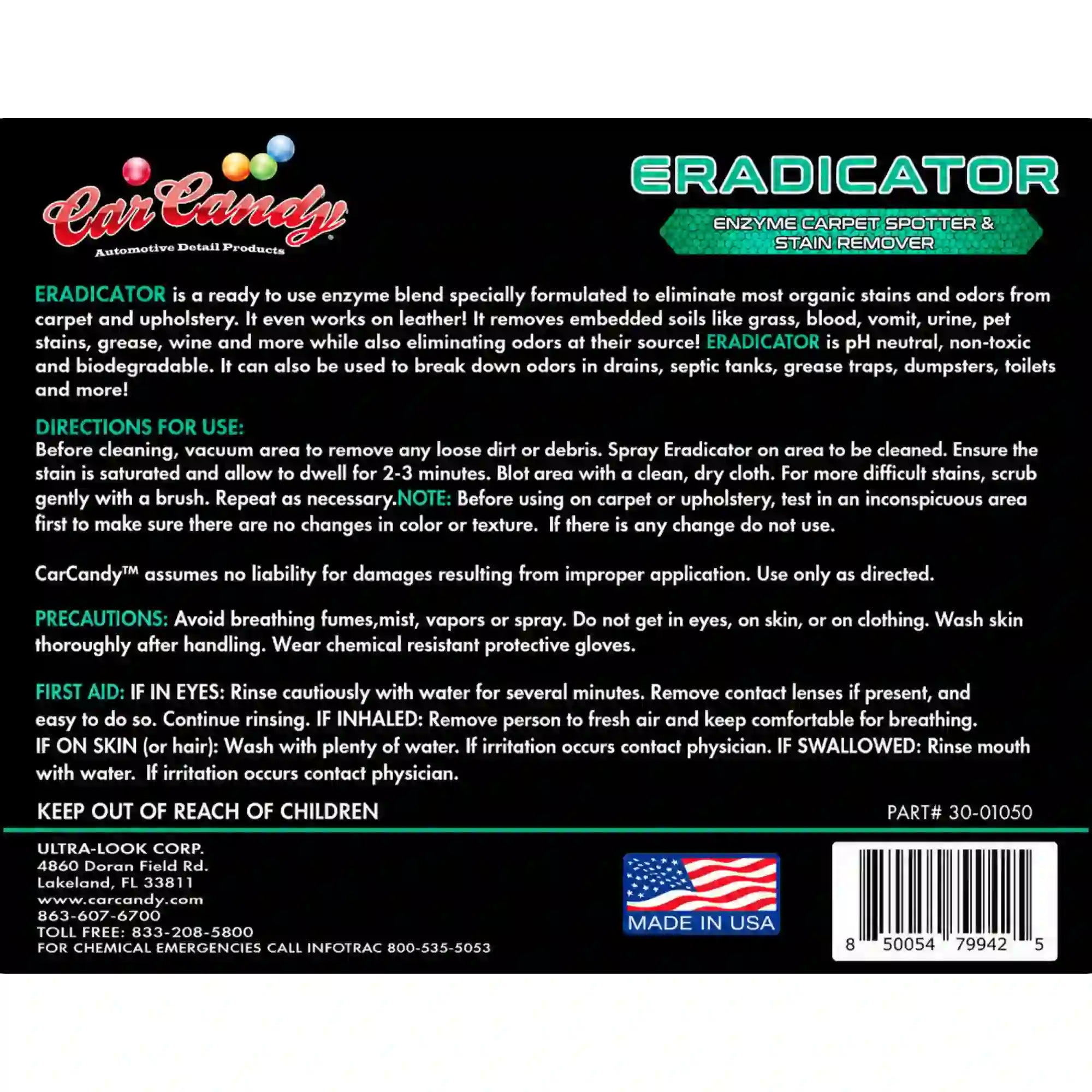 eradicator gal | carpet stain remover | car candy