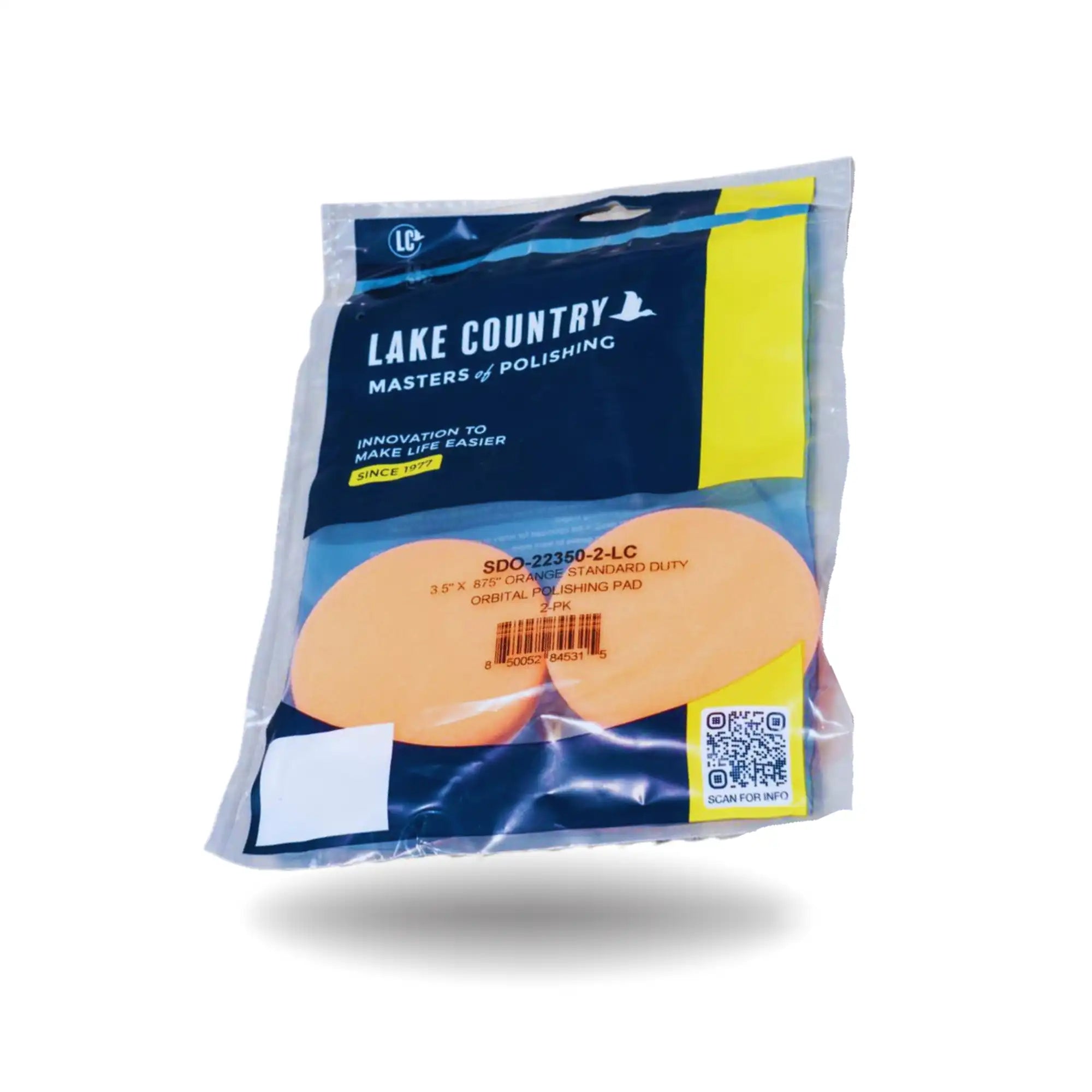 LAKE COUNTRY 3.5 ORANGE POLISHING PAD X2