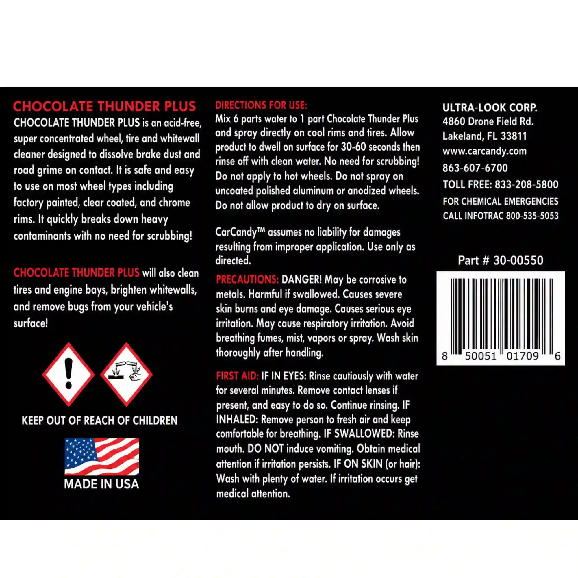 chocolate thunder plus concentrated 32oz | wheel & tire cleaner | car candy