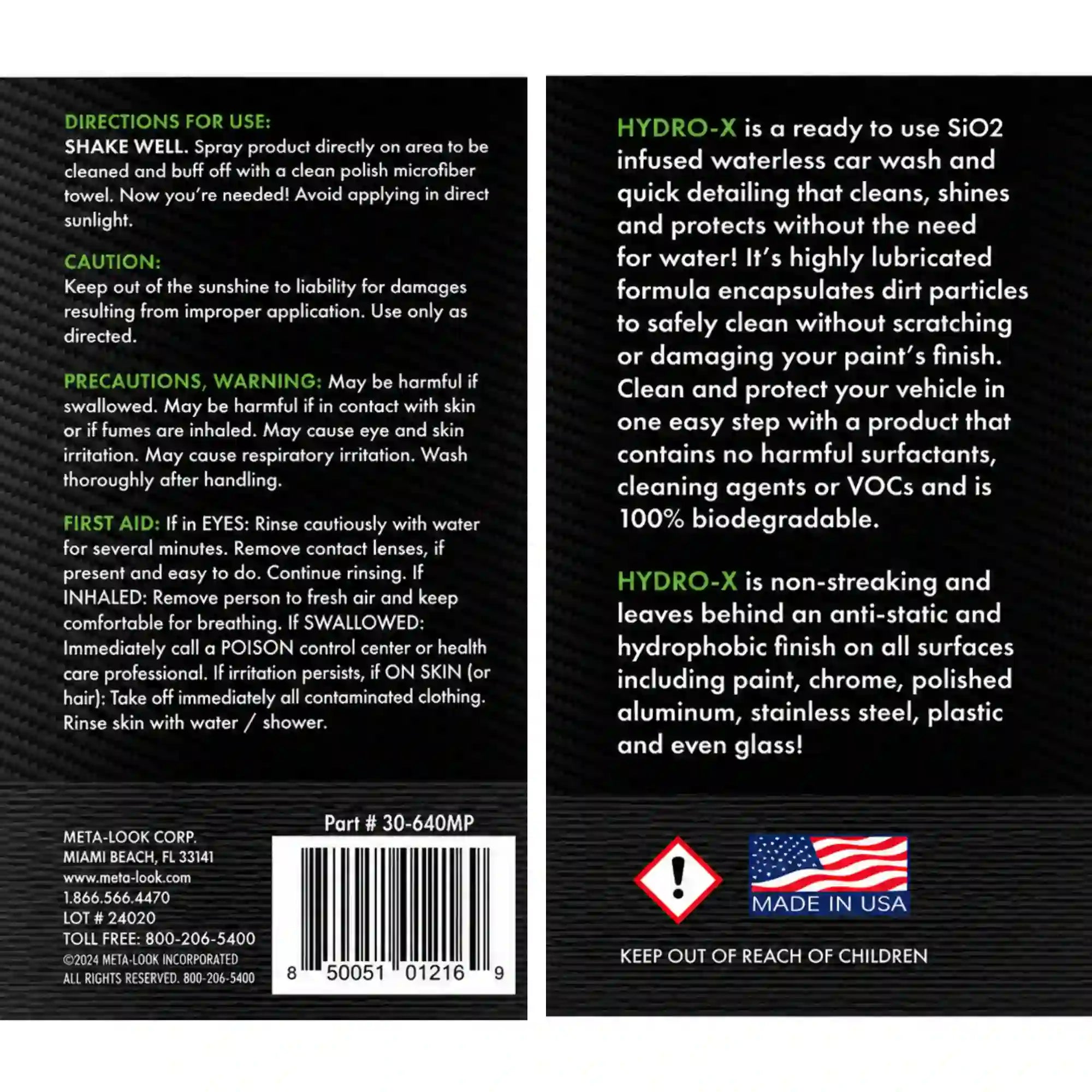 hydro-x 32 oz | waterless car wash | car candy