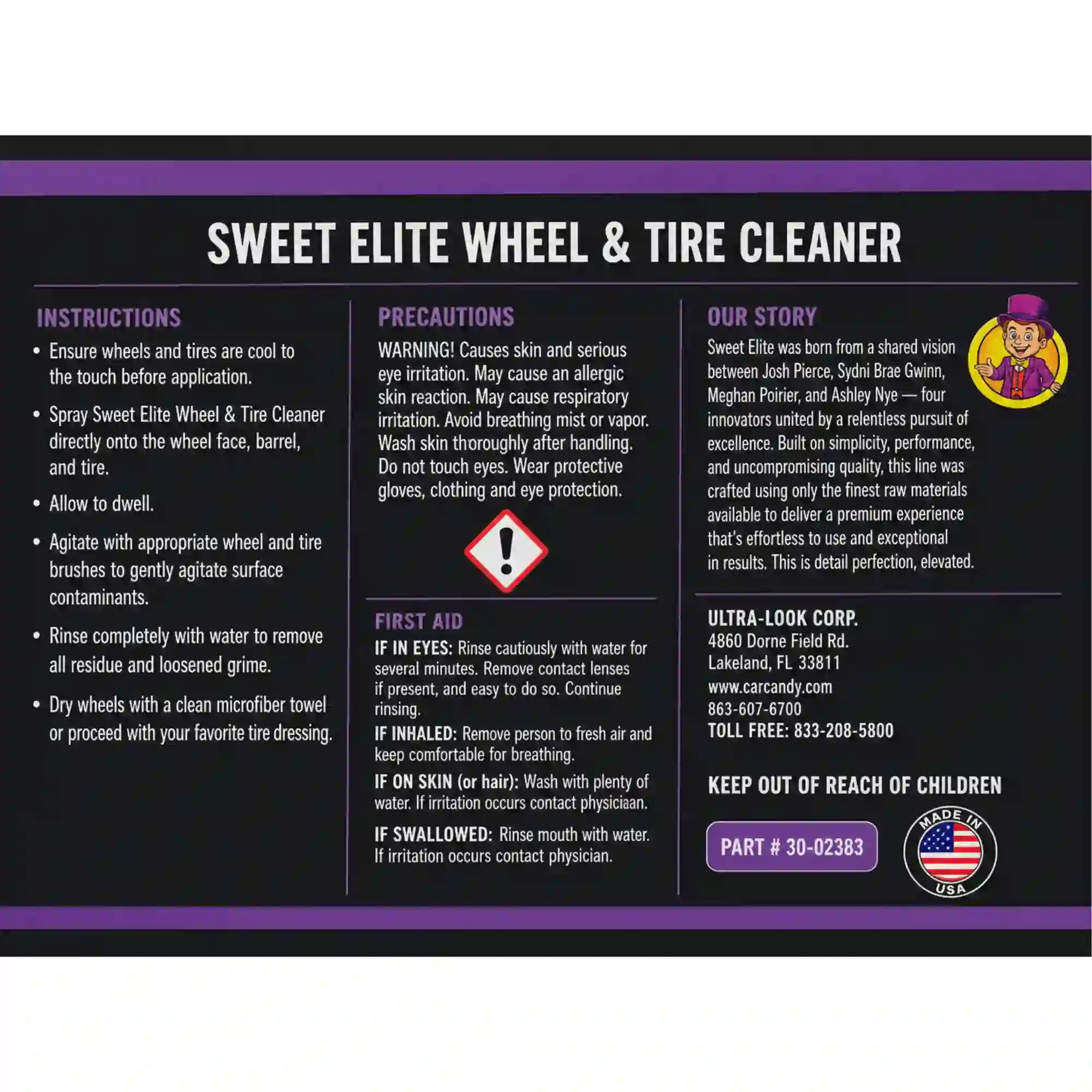 sweet elite wheel cleaner | wheel & tire cleaner | car candy
